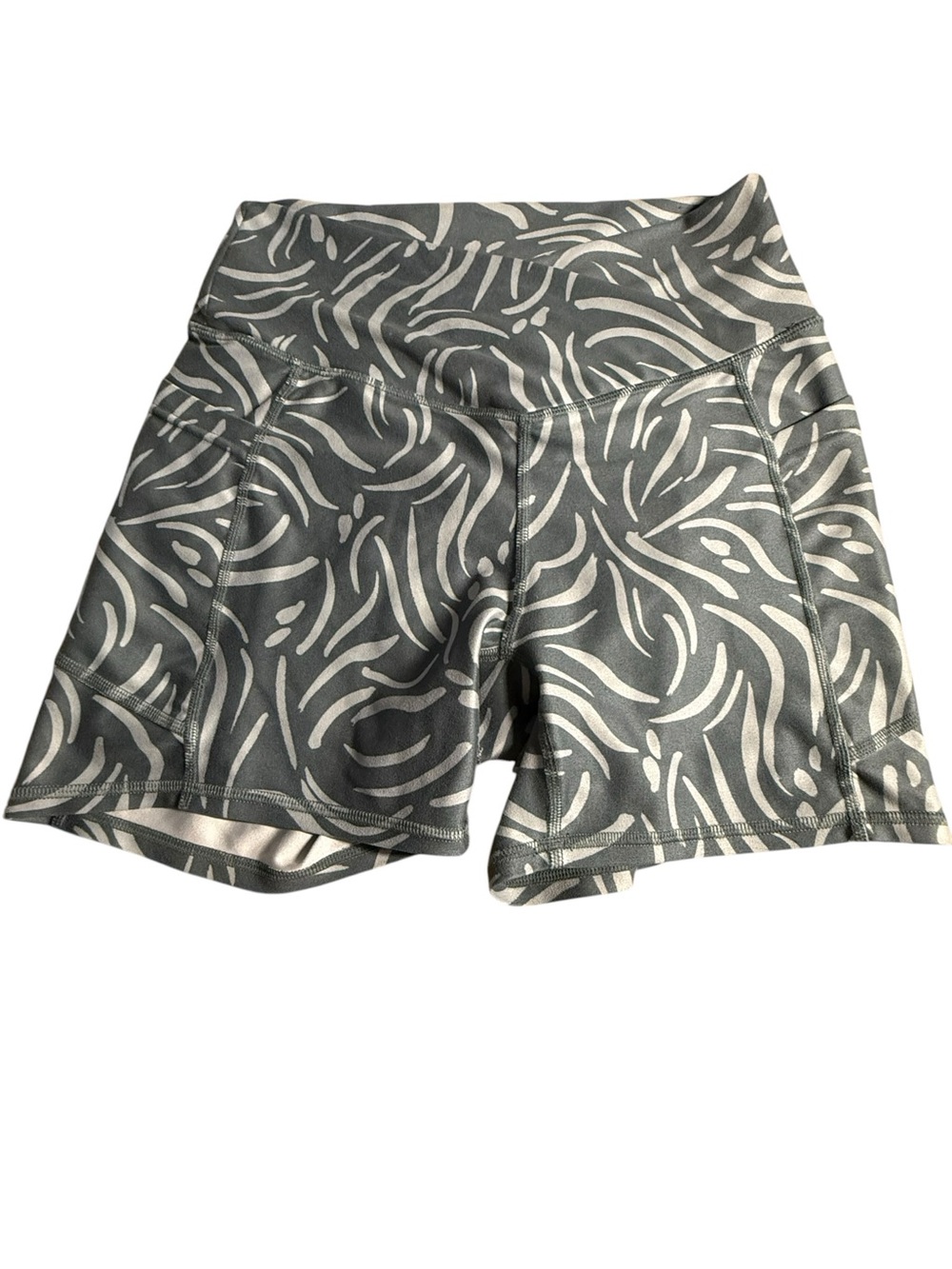 Gilly‎ Hicks Gray Abstract High-Waist Athletic Shorts